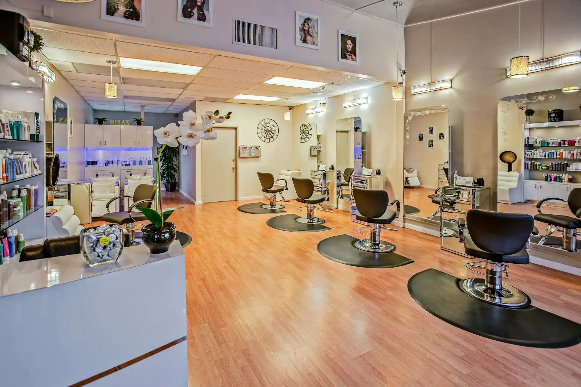 Beauty salon's hair styling room